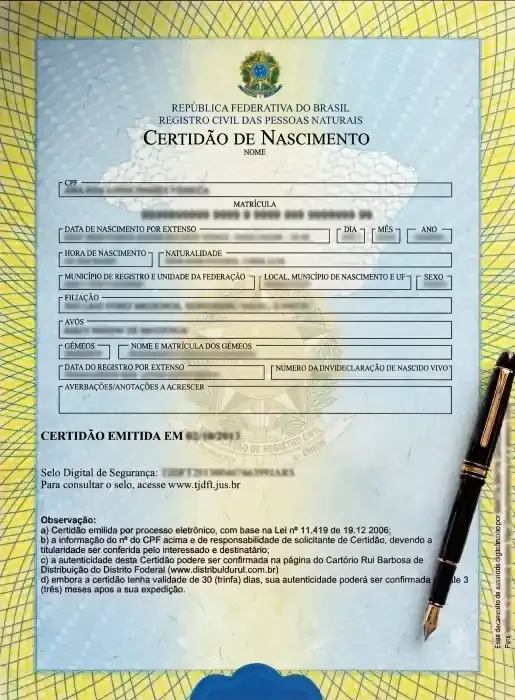 Miniatura de certidão
